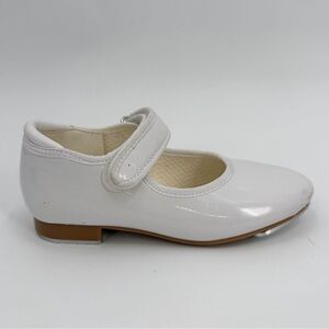 Tap Shoes Little Girl Size 9C White Patent Dance Shoes Strap Mary Jane